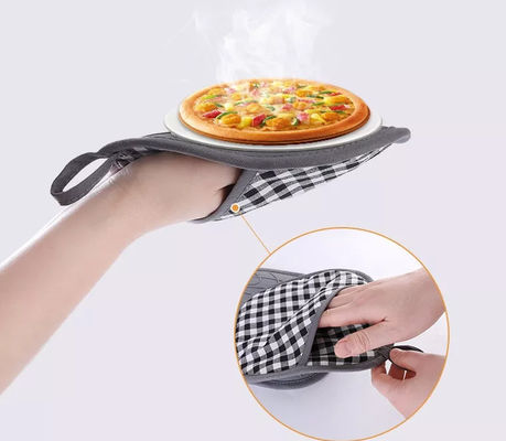 Microonda caliente Oven Glove del algodón del gel de silicona de las herramientas y de los utensilios de la cocina de la protección
