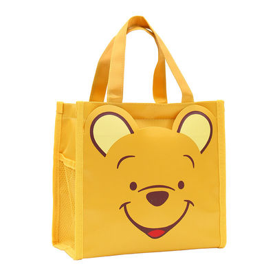 Lona Tote Bags School Waterproof Lunch Bento Bag de los niños de los animales de los estudiantes