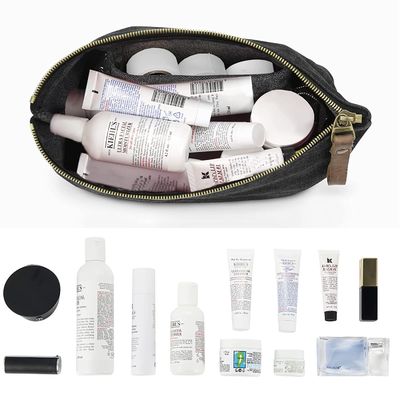 Organizador cosmético grande Toiletry Bag del maquillaje del viaje del bolso de la lona para las mujeres