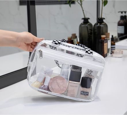 Monedero claro de la bolsa de la cremallera de Tote Bags Large Cosmetic Organizer del artículo de tocador del viaje del maquillaje