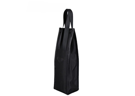 El refrigerador de vino negro de cuero del vegano empaqueta para el OEM de Champagne Cooler Bag del regalo
