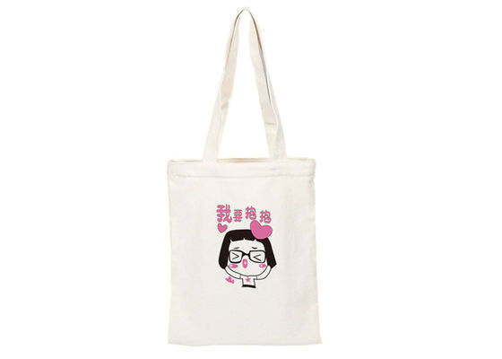 Calidad  Custom Printed Cute Canvas Tote Bags Shopper Silk Screen Printed fábrica