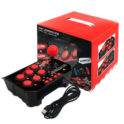 El precio al por mayor 4 in-1 Arcade Station retro USB ató con alambre los juegos de For Android TV del regulador de la palanca de mando del juego del palillo del eje de balancín que luchaban