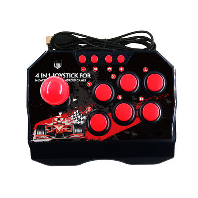 El precio al por mayor 4 in-1 Arcade Station retro USB ató con alambre los juegos de For Android TV del regulador de la palanca de mando del juego del palillo del eje de balancín que luchaban
