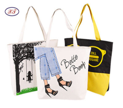 Bolso de la playa de las compras del algodón de los bolsos de compras de la mujer de los bolsos de High Capacity Canvas del fabricante
