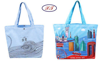 Bolso de la playa de las compras del algodón de los bolsos de compras de la mujer de los bolsos de High Capacity Canvas del fabricante