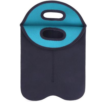 Bolso de enfriamiento modificado para requisitos particulares de la Vino-botella del refrigerador del bolso del congelador de la botella de vino del neopreno del portador del tenedor el 1/2 de la cerveza portátil de las botellas del tamaño