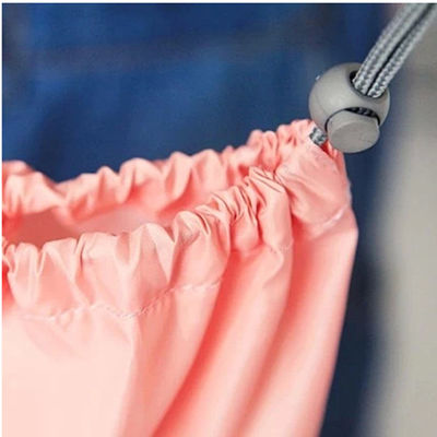 bolsillo de guardapolvo de encargo impermeable de los bolsos de lazo del poliéster de la tela de la belleza amistosa promocional del eco para el regalo del paño