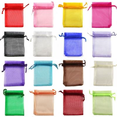 bolso barato hermoso del joyero de la bolsa del regalo del bolso de lazo de la organza del regalo del precio de fábrica
