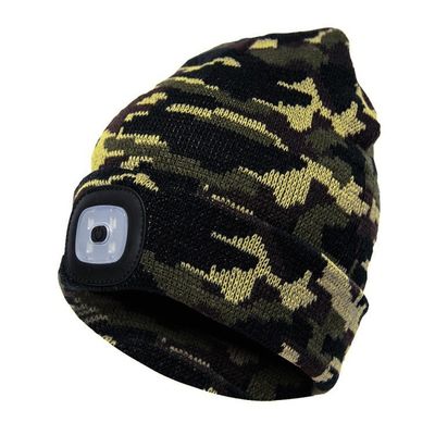 El precio de fábrica LED encendió los regalos de funcionamiento del sombrero de la caza caliente del invierno del sombrero del punto de Beanie Cap Hip Hop Men que acampaban para el hombre de la mujer