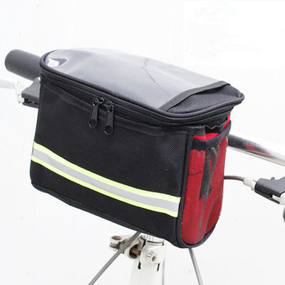 El teléfono impermeable de Pouch MTB del organizador del cuévano de Front Handlebar Bag Bike Frame empaqueta el bolso portátil multifuncional