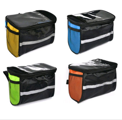 El teléfono impermeable de Pouch MTB del organizador del cuévano de Front Handlebar Bag Bike Frame empaqueta el bolso portátil multifuncional