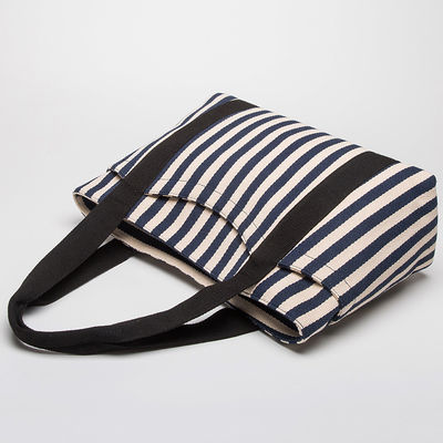 Lona diagonal Tote Bags Single Shoulder Bag de la raya simple