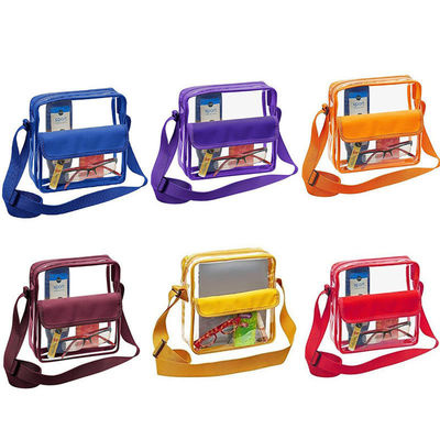 La letra modificada para requisitos particulares de Logo Clear Crossbody Purse Bag remienda el hombro claro Tote Bag del gimnasio aprobado disponible del estadio