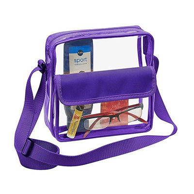 La letra modificada para requisitos particulares de Logo Clear Crossbody Purse Bag remienda el hombro claro Tote Bag del gimnasio aprobado disponible del estadio