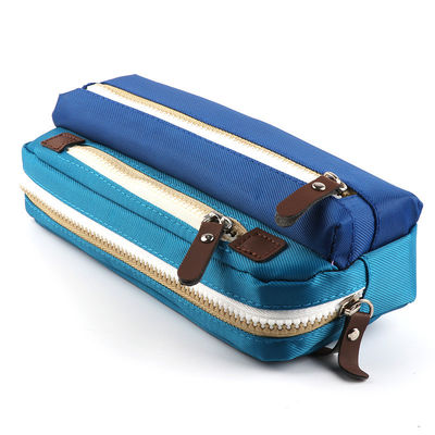Bolso del lápiz de la escuela de la caja de lápiz de la lona para el bolso cosmético del caramelo de los estudiantes del color de lápiz de los efectos de escritorio de gran capacidad simples de las cajas