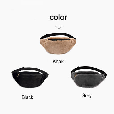 Cadera de Bum Bag Female Travel Bum del invierno del bolso de la cintura de la piel del conejo del precio de fábrica la falsa acuña el bolso casual del pecho de la bolsa del teléfono