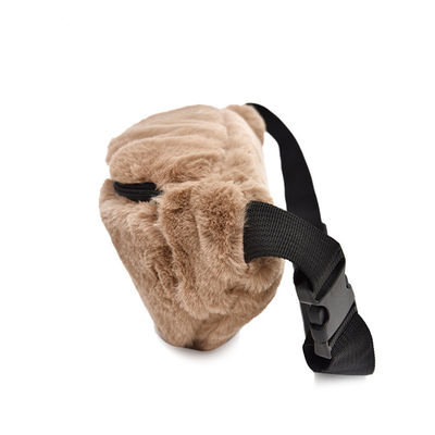 Cadera de Bum Bag Female Travel Bum del invierno del bolso de la cintura de la piel del conejo del precio de fábrica la falsa acuña el bolso casual del pecho de la bolsa del teléfono