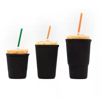 La taza Anti-caliente reutilizable del neopreno del precio de fábrica envuelve el tenedor sólido de la cubierta de la botella de la manga de la taza del tenedor de botella de la taza del vaso RTS