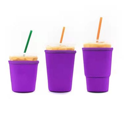 La taza Anti-caliente reutilizable del neopreno del precio de fábrica envuelve el tenedor sólido de la cubierta de la botella de la manga de la taza del tenedor de botella de la taza del vaso RTS