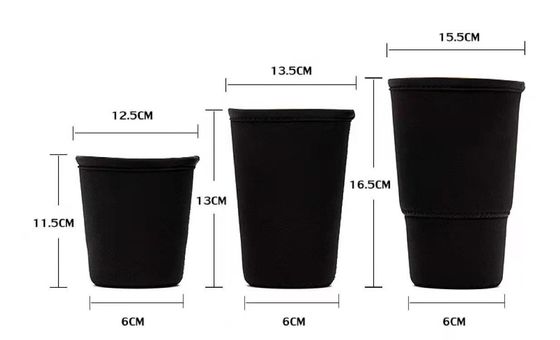 La taza Anti-caliente reutilizable del neopreno del precio de fábrica envuelve el tenedor sólido de la cubierta de la botella de la manga de la taza del tenedor de botella de la taza del vaso RTS