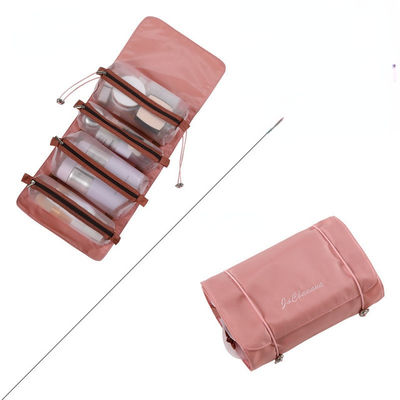 Organizador cosmético Travel Nylon Mesh Toiletry Bag del bolso del almacenamiento de la barra de labios de los cepillos