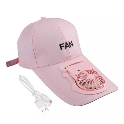 Los sombreros de béisbol ajustables unisex de los deportes del verano de la carga por USB del precio al por mayor del sombrero portátil de la fan ULTRAVIOLETA protegen los viseras Mini Cooler Fan