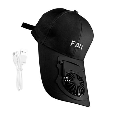 Los sombreros de béisbol ajustables unisex de los deportes del verano de la carga por USB del precio al por mayor del sombrero portátil de la fan ULTRAVIOLETA protegen los viseras Mini Cooler Fan