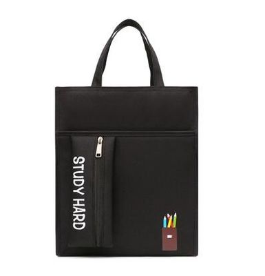 El tutorial de los estudiantes del precio de fábrica empaqueta fuentes de escuela impermeables de la oficina de la cartera de la capacidad grande de Pencilbag del bolso de la lona A4