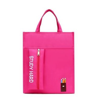 El tutorial de los estudiantes del precio de fábrica empaqueta fuentes de escuela impermeables de la oficina de la cartera de la capacidad grande de Pencilbag del bolso de la lona A4