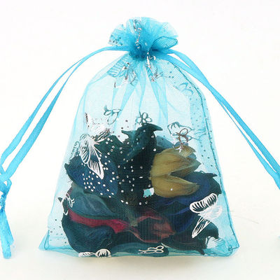 El bolso de lazo promocional de la Navidad personalizó bolsas del lazo de la organza