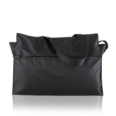 Bolso de nylon hecho a mano clásico del totalizador del viaje de la bolsa de asas de nylon negra de alta calidad de los bolsos para el hombre y la mujer