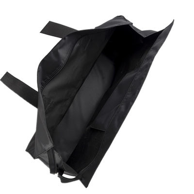 Bolso de nylon hecho a mano clásico del totalizador del viaje de la bolsa de asas de nylon negra de alta calidad de los bolsos para el hombre y la mujer