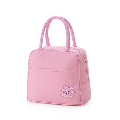 Bolso más fresco aislado rosado de encargo del almuerzo con el servicio del OEM para la escuela