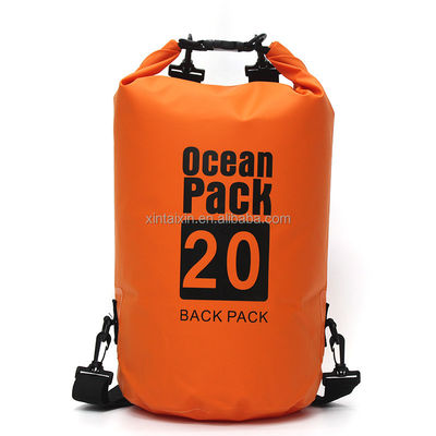 El acampar impermeable de la playa del bolso seco 20L del PVC del paquete 500D del océano
