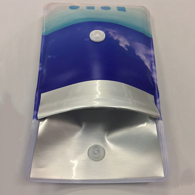 Cierre del botón de la bolsa del cenicero del PVC EVA Aluminum Foil Reusable Pocket