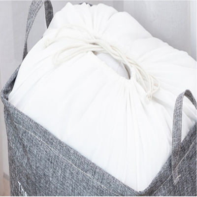 Bolso plegable de lino del almacenamiento del edredón de la cesta de lavadero del algodón del OEM