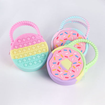 Descompresión Toy Bags Silicone Girl Boy Unicorn Pop Press Schoolbag de los niños