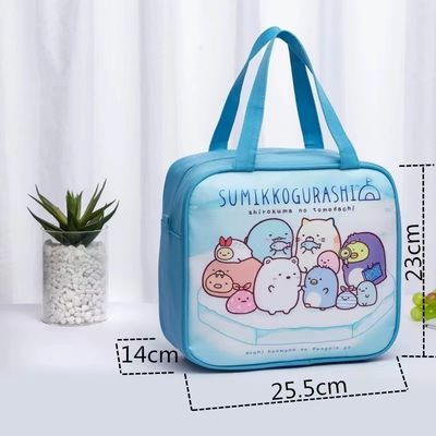 Los niños de la historieta almuerzan termal preciosa impermeable de una lona más fresca del bolso aislada