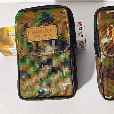 Impermeabilice la cartera multi del clip de la correa de la bolsa de la cintura del teléfono de la lona de la función de 6,5 pulgadas para el hombre