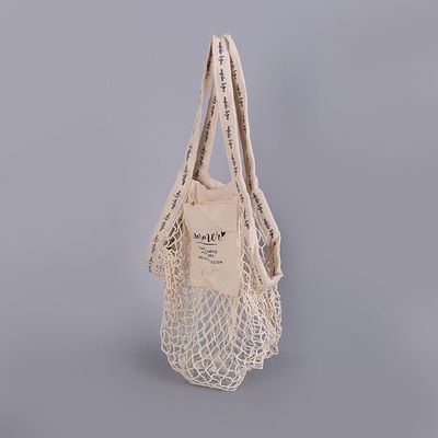 Bolsillo para mujer grande de Mesh Bags With Custom Logo del bolso neto del algodón que hace compras orgánico