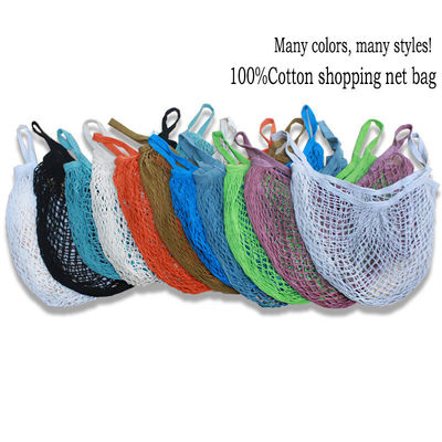 Bolsillo para mujer grande de Mesh Bags With Custom Logo del bolso neto del algodón que hace compras orgánico