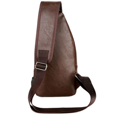 Bolso del pecho de la carga por USB con hurto anti de la correa de hombres del agujero de las auriculares el solo ajustable