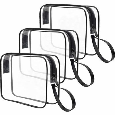 Hombres y mujeres cosméticos de Clear Waterproof For del organizador del bolso del artículo de tocador del PVC de la cremallera