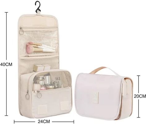 Las mujeres grandes de Oxford viajan organizador cosmético Dopp Kit Hanging del bolso