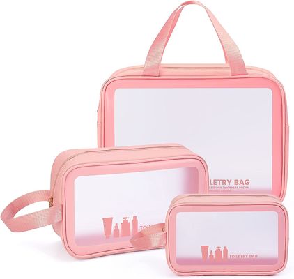 Bolso cosmético limpio del PVC del brillo de las mujeres del bolso transparente del maquillaje