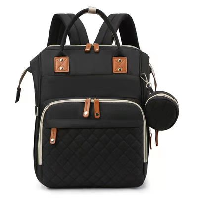 Mochila multi del pañal de la mamá de la función con la bolsa de pañales infantil cambiante del bebé de la cama
