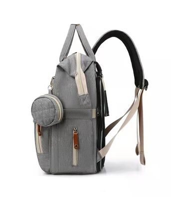 Mochila multi del pañal de la mamá de la función con la bolsa de pañales infantil cambiante del bebé de la cama