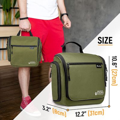 El bolso colgante grande del artículo de tocador del viaje para los hombres y las mujeres impermeabilizan el bolso con el gancho para los cosméticos del maquillaje de los artículos de tocador