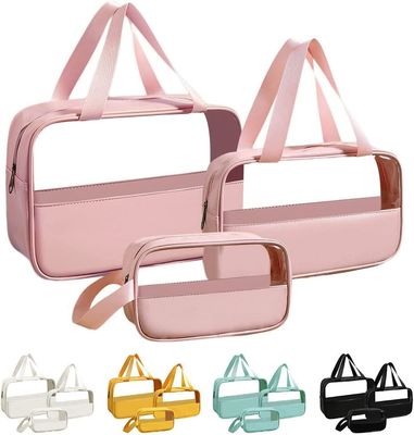 Organizador colgante transparente de los &amp;Storgae del viaje del artículo de tocador del bolso del bolso claro protector a prueba de choques del maquillaje para las mujeres